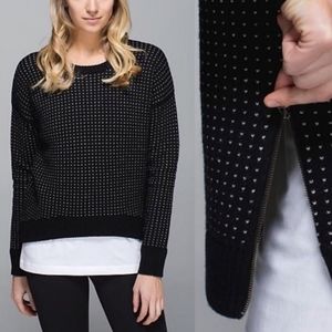 Lululemon Yogi Hearts Polka Dot Merino Wool Sweater